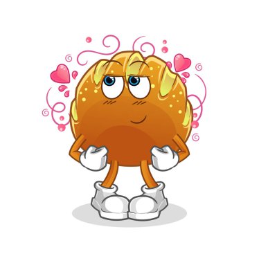 Ekmek utangaç vektör. çizgi film karakteri