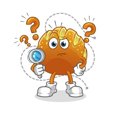 Ekmek arama illüstrasyonu. karakter vektörü