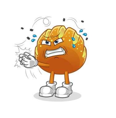 Ekmek Sineği karakteri. çizgi film maskotu vektörü