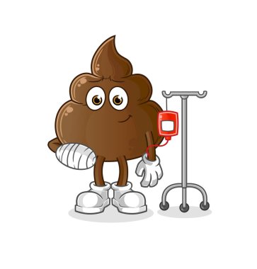 Serum illüstrasyonunda kaka hastalığı. karakter vektörü