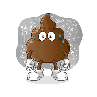 Kaka düşünen sert vektör. çizgi film karakteri