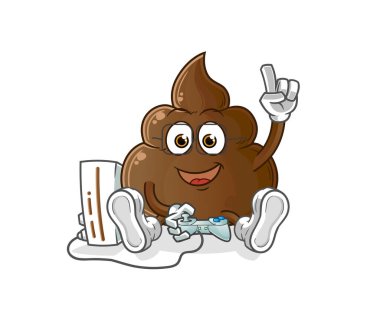 Oyun oynayan kaka. çizgi film karakteri