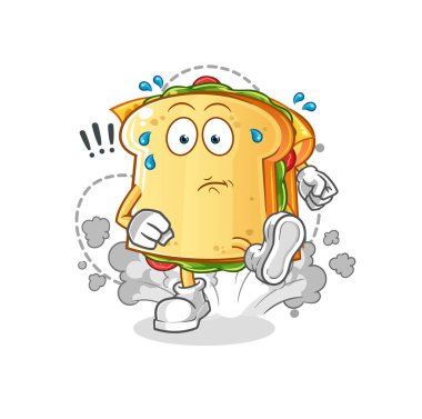 Sandviç çizimi. karakter vektörü