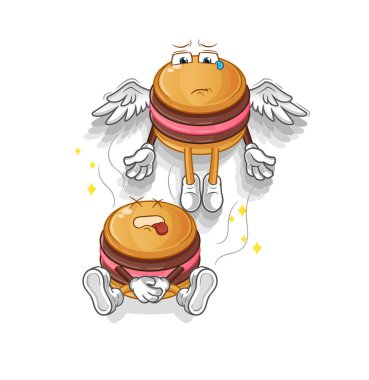 Kurabiye ruhu vücut maskotunu terk eder. çizgi film vektörü