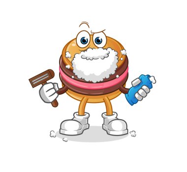 Makarnalar yüz kıllarını tıraş eder. çizgi film karakteri