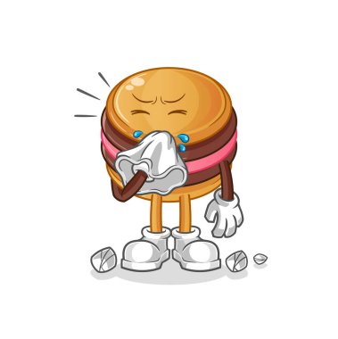 Kurabiye sümkürme karakteri. çizgi film maskotu vektörü