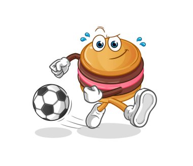 Kurabiye karikatürü tekmeliyor. çizgi film maskotu vektörü