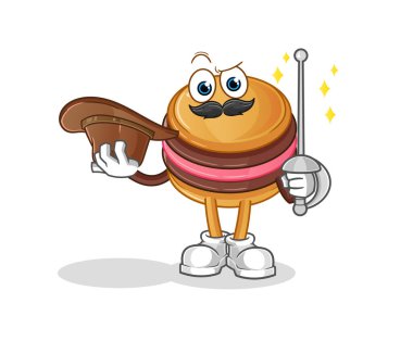 Kurabiye eskrimi karakteri. çizgi film maskotu vektörü