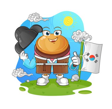 Kurabiye Koreli kültür vektörü. çizgi film karakteri