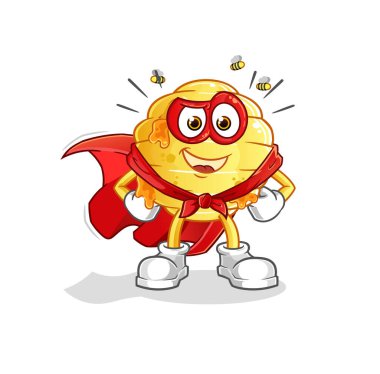 Bal peteği kahraman vektörü. çizgi film karakteri