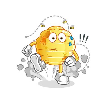 Bal peteği çizimi. karakter vektörü