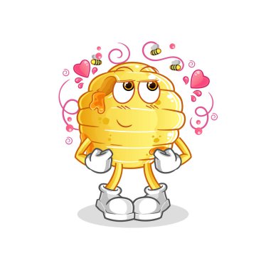 bal peteği utangaç vektör. çizgi film karakteri