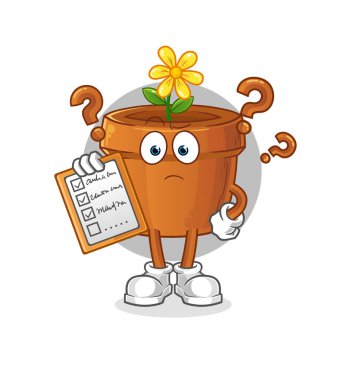 Çiçek otu çizelgesi vektörü. çizgi film karakteri