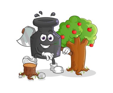 Mürekkep Marangozu çizimi. karakter vektörü