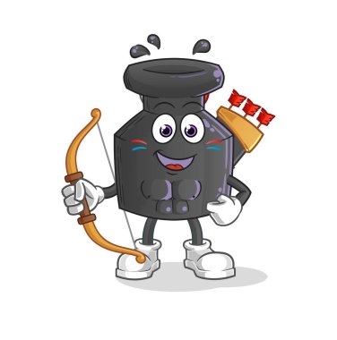 Amerikan kabilesinin mürekkebi. çizgi film maskotu vektörü