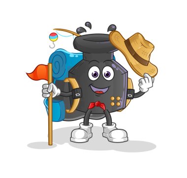 Mürekkep izci vektörü. çizgi film karakteri