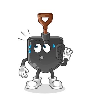 Kürek dinleme vektörü. çizgi film karakteri