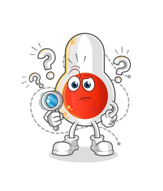 Termometre illüstrasyon arıyor. karakter vektörü