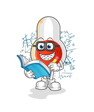 Termometre ineği çizgi filmi. çizgi film maskotu vektörü