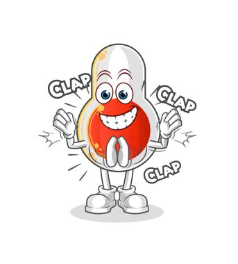 Termometre alkış illüstrasyonu. karakter vektörü