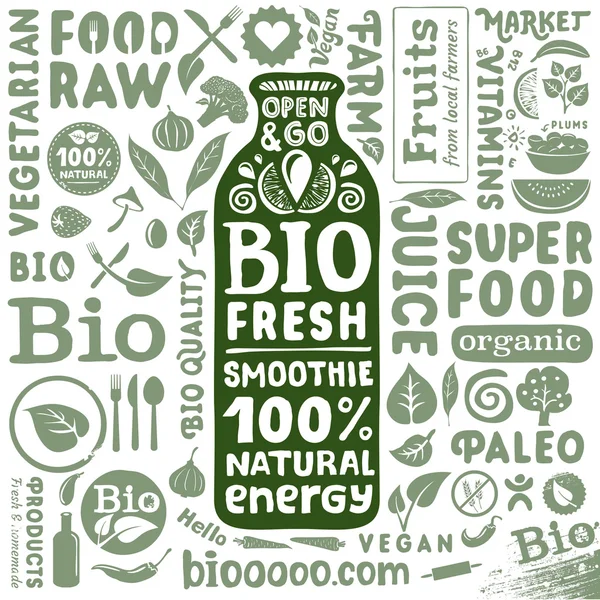 Biyo enerji içecek paketleme şablonu 