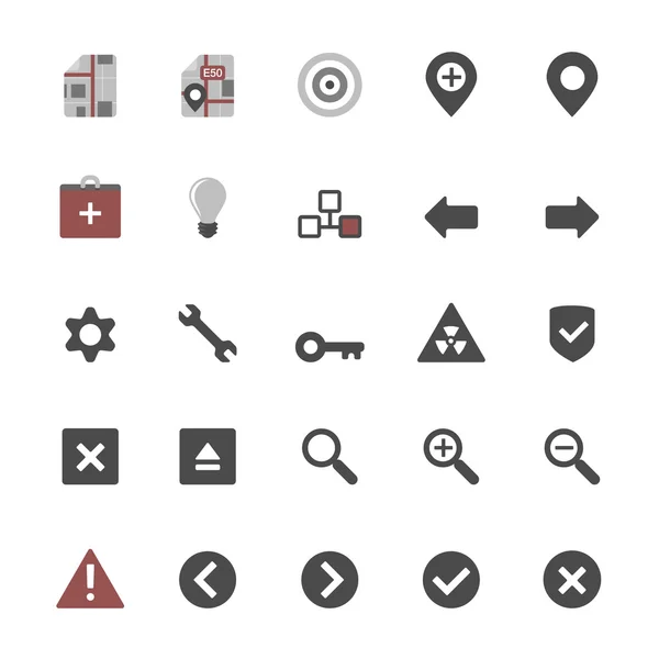 Conjunto de iconos de diseño plano multimedia — Archivo Imágenes Vectoriales