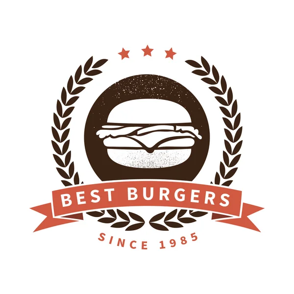 Qualität Vintage-Stil Burger-Label. — Stockvektor