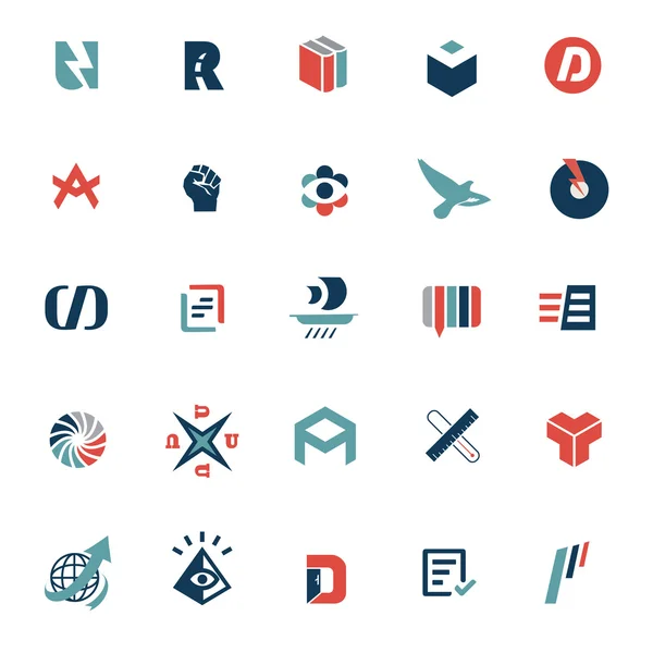 Set of various abstract icons Vector Graphics