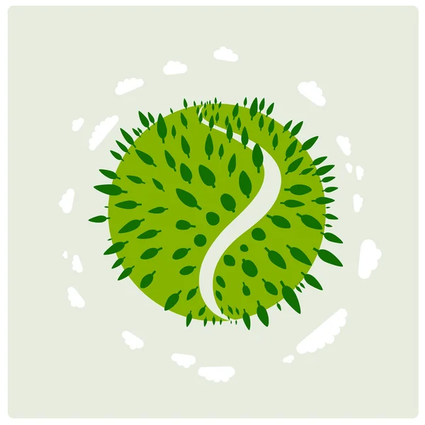 Zelená země ilustrace Vektorová Grafika