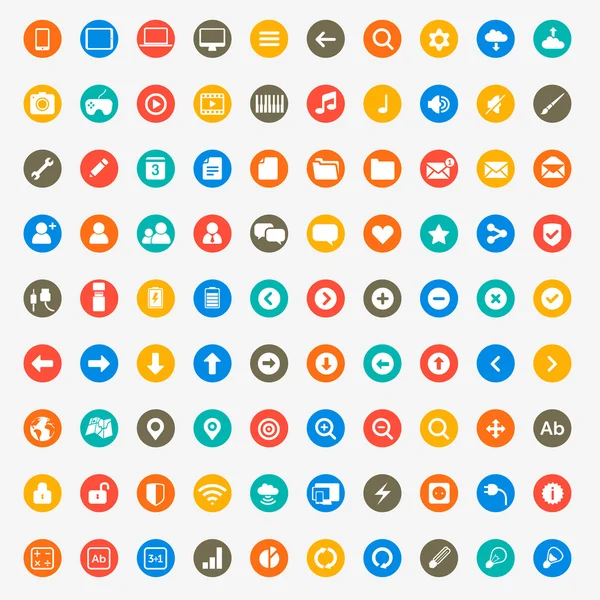 Flat icons collection — Stock Vector