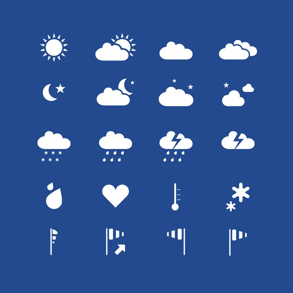 Coleção de ícones meteorológicos — Vetor de Stock