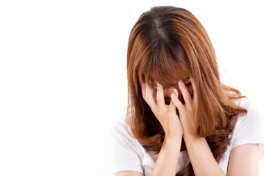 desperated, üzgün, mutsuz, sinirli, umutsuz kadının facep yapması