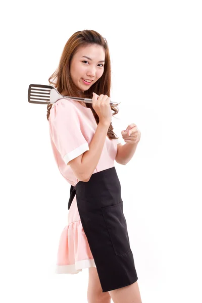 Cucina donna indicando a voi — Foto Stock