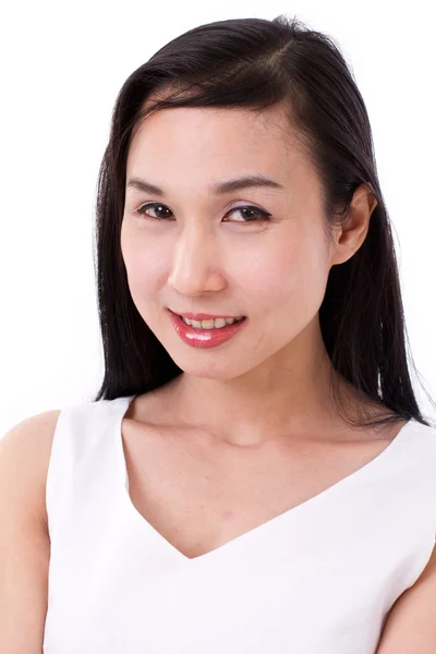 Closeup portrait of happy smiling lady — Stock Photo, Image