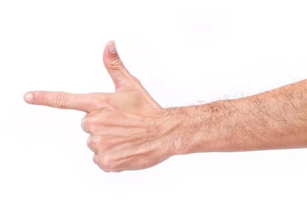 Man's hand pointing — Stock Photo, Image