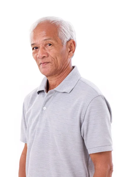 Portret van Aziatische senior oude man — Stockfoto