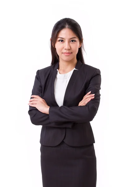Confiant asiatique femme d'affaires croiser ses bras — Photo