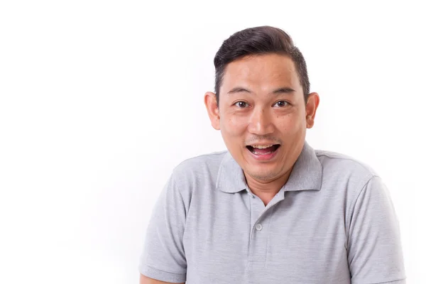 Portret szczęśliwy, zawartości azjatycki człowiek — Zdjęcie stockowe