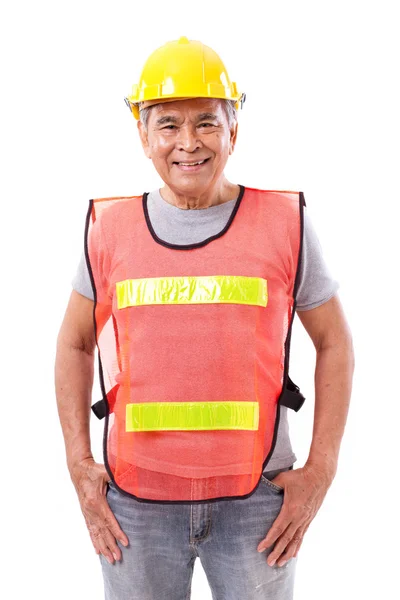 Gelukkig, glimlachen senior bouwvakker of ingenieur — Stockfoto