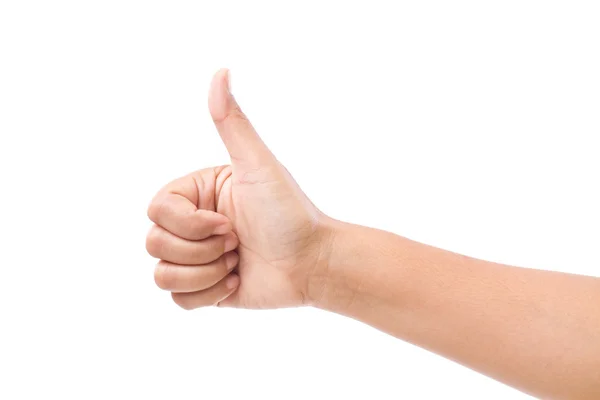 Hand with thumb up gesture, isolated — Stock Photo, Image