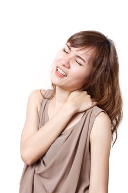 ağır omuz ağrısı veya sertlik kadın muzdarip