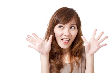 komik surat ve eylem yapma kadın yukarı doğru yer için arıyorsunuz