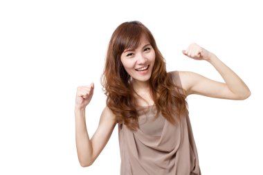 güçlü, pozitif, gülümseyen, etkin, enerjik bir kadın