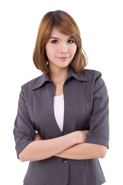 Portrait of business woman, confident and crossing her arms — Stock Photo, Image