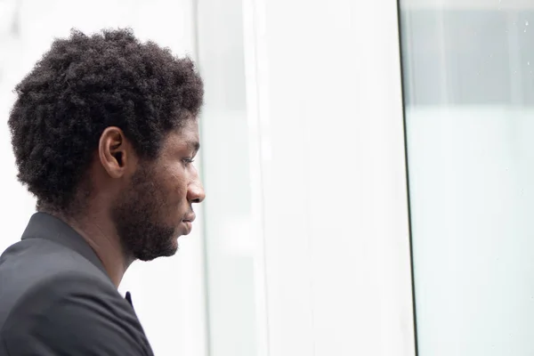 Triste Chateado Estressado Empresário Negro Africano Retrato Homem Negócios Negro — Fotografia de Stock