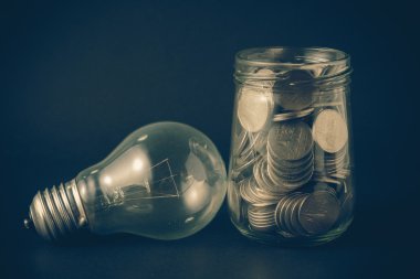 lamba ve filtre etkisi retro vintage tarzı ile para