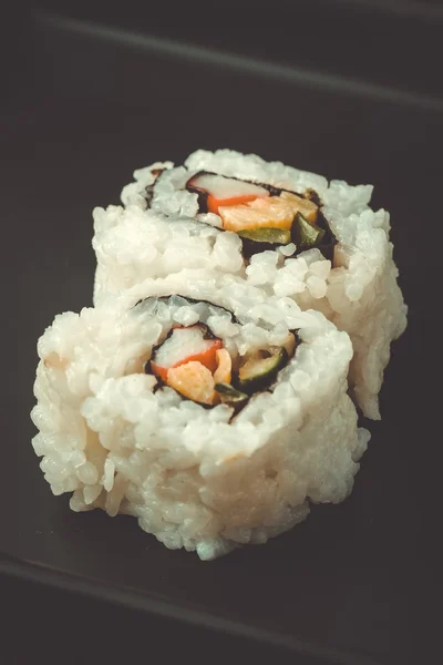 Sushi rolls with filter effect retro vintage style — Stock Photo, Image