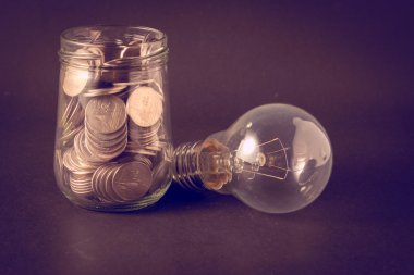 lamba ve filtre etkisi retro vintage tarzı ile para