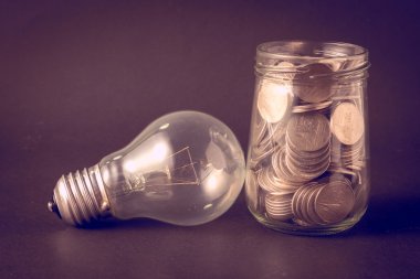 lamba ve filtre etkisi retro vintage tarzı ile para