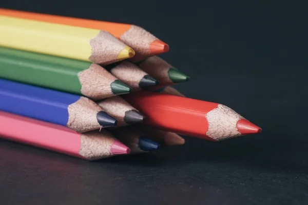 Kleur potloden met filter effect retro vintage stijl — Stockfoto
